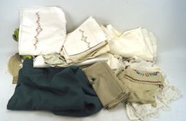 An assortment of linen and lace,