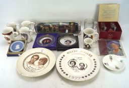 An assortment of Royal Commemoratives pottery and porcelain, including examples by Wedgwood,