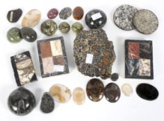 A collection of marble and stones,