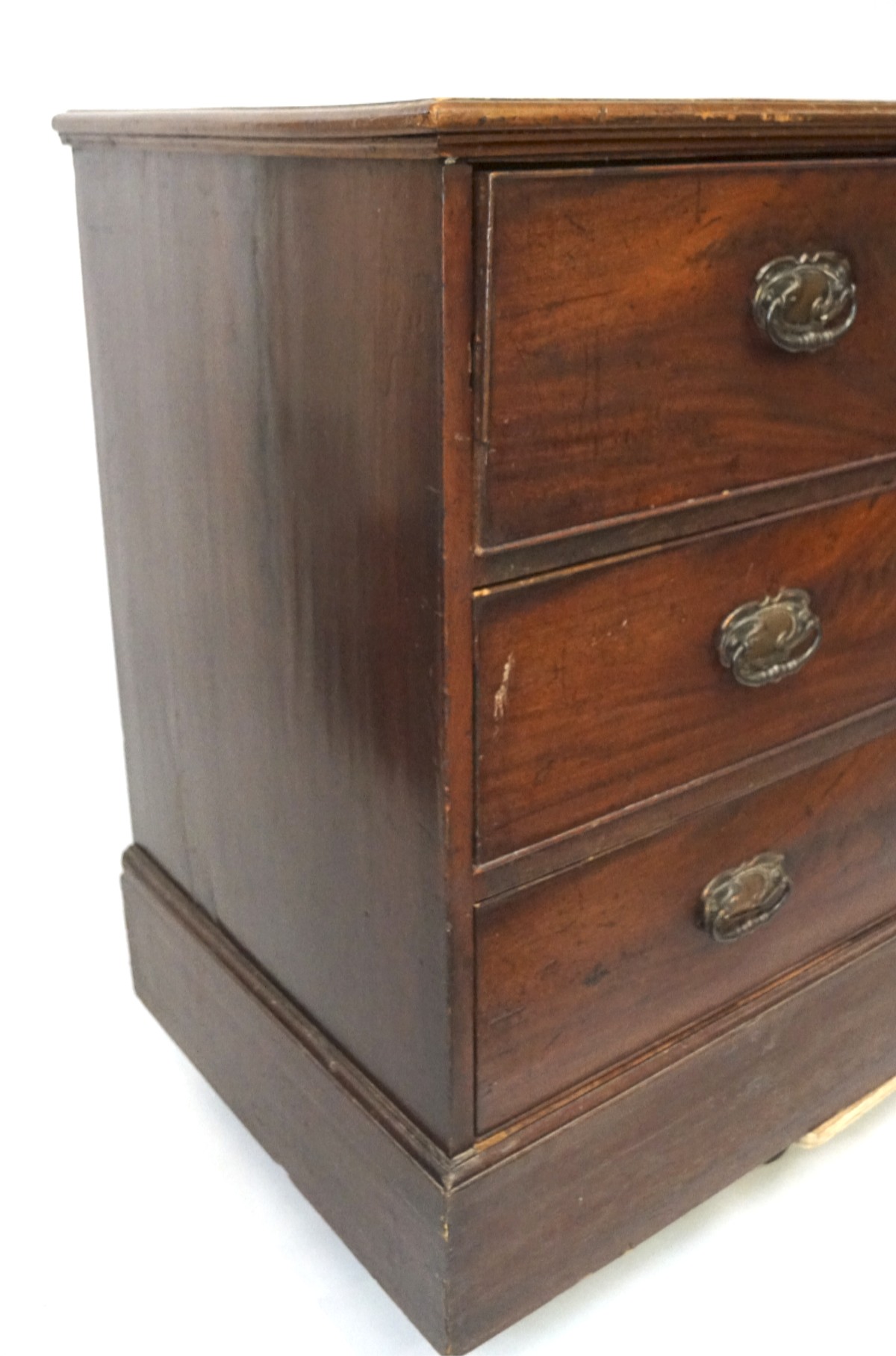 A 19th century mahogany secretaire, the drop front opening to reveal fitted interior, - Image 2 of 3