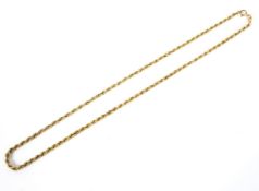 A 9ct gold rope twist necklace, total length 47cm, weight 4.