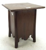 A mahogany jardiniere stand, circa 1900, of square section,