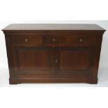 A contemporary stained wooden sideboard,