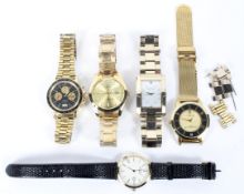 Five gentlemans wristwatches, including a Lorus quartz chronograph,