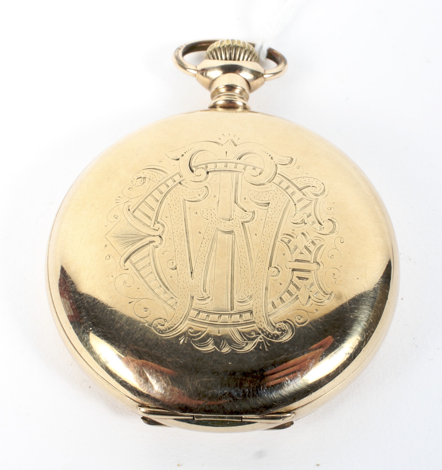 A 20th century full hunter pocket watch, the white enamel dial with Roman numerals, - Image 2 of 2