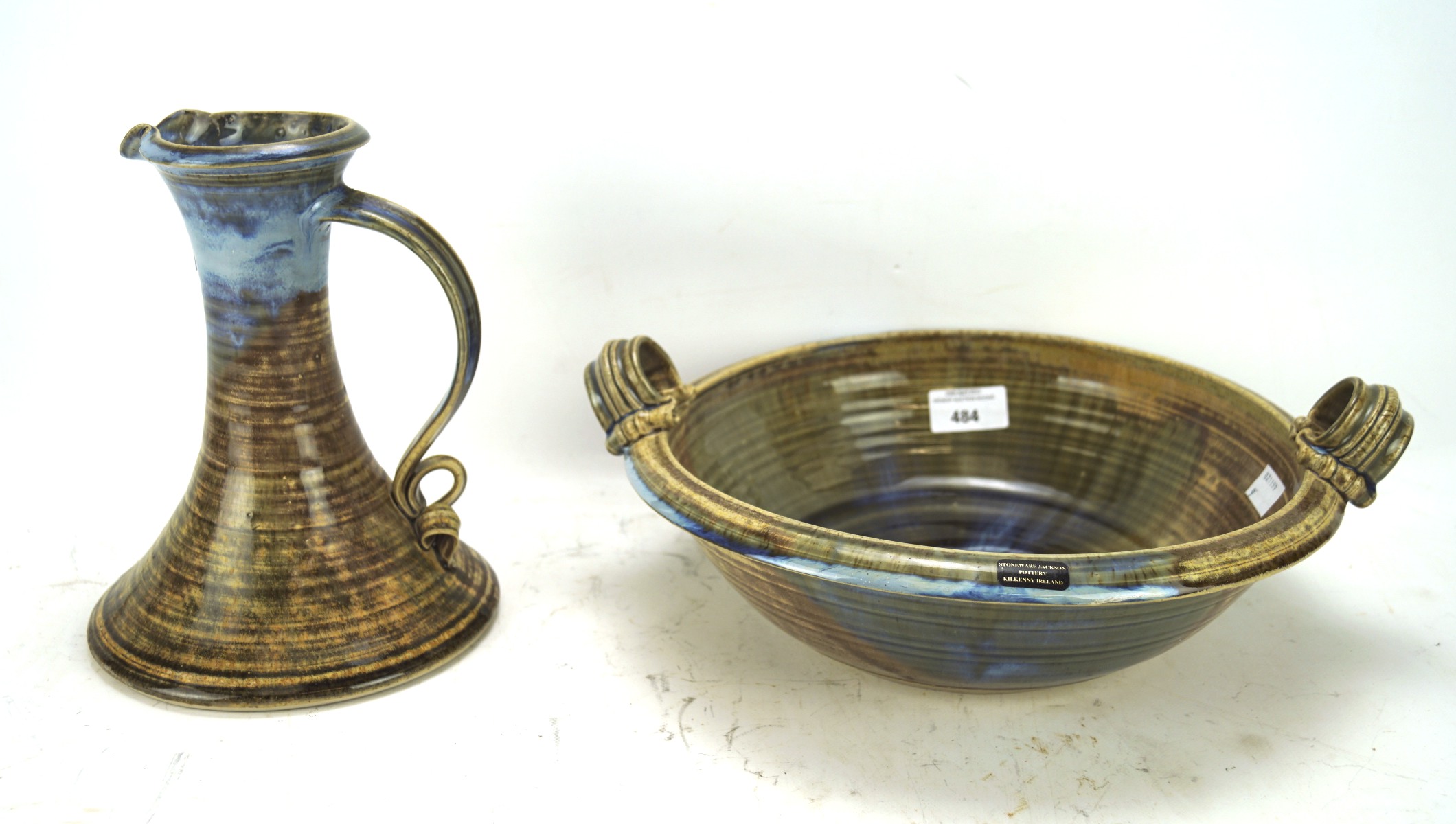 Two pieces of stoneware pottery from the Jackson Pottery Kilkenny Ireland,