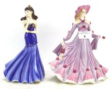 Two Coalport bone china figures of ladies, Classic Elegance series,