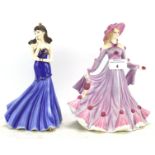 Two Coalport bone china figures of ladies, Classic Elegance series,