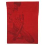 Visionaire 29 erotic photography book, in red suede album, including work by Cindy Sherman,