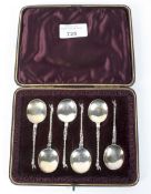 A set of six Victorian silver spoons, hallmarked Birmingham 1891 by Stokes & Ireland,