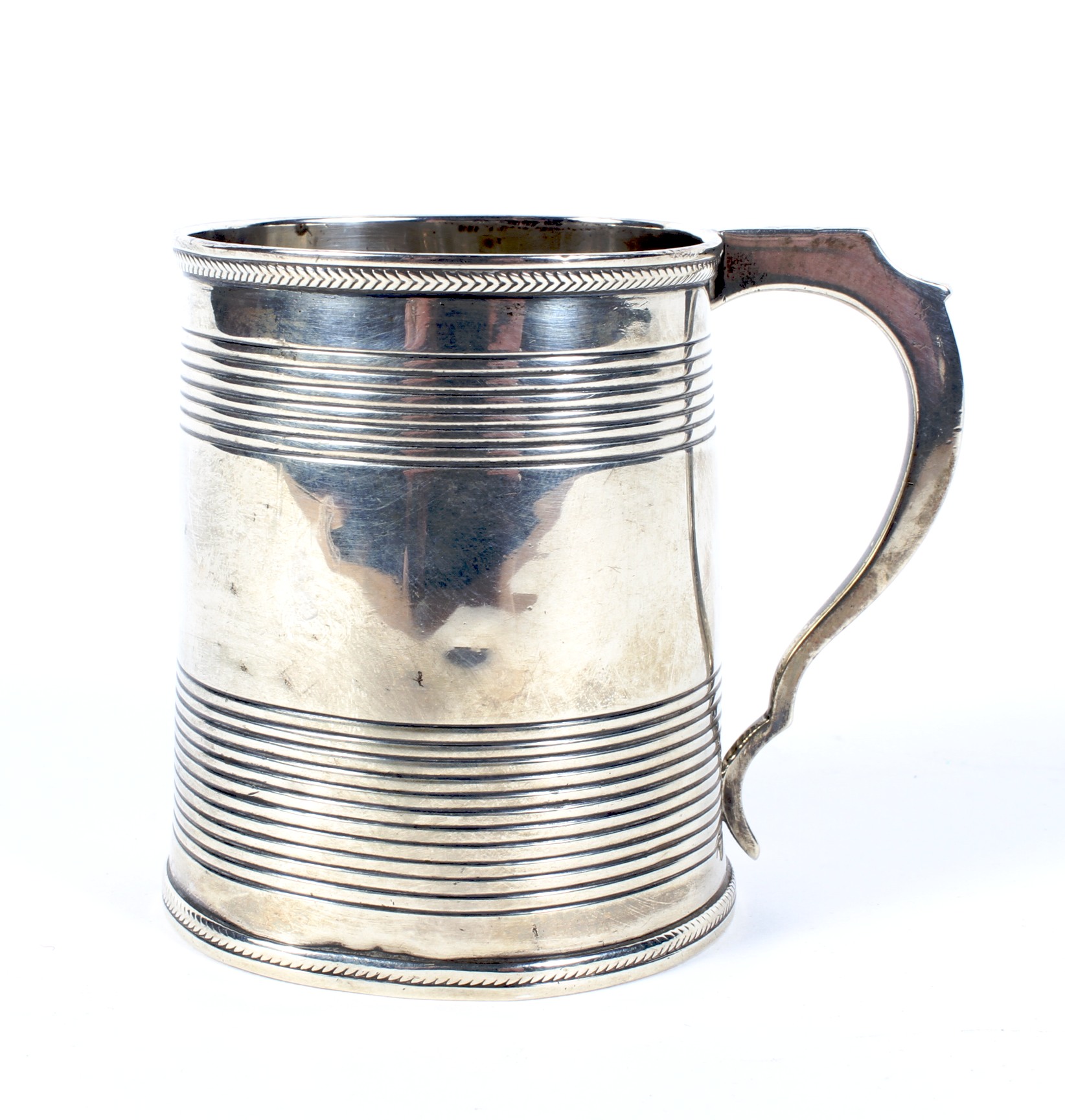 A George IV circa 1820 silver christening mug, maker George Knight, London 1820,