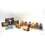 A collection of diecast, comprising cars and commercial vehicles, including Maisto, Dinky,