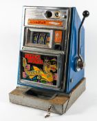A mid-20th century Aristocrat Arcadian one arm bandit slot machine,