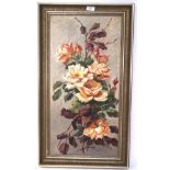 E Ruben, still life of roses, oil on canvas, signed and dated 1909 lower left, framed,