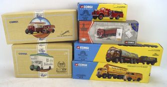 Six boxed Corgi vehicles including Corgi Classics, Classic Commercials,