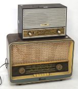 Two vintage radios by Continental and Ferranti, largest measuring 37.5cm x 53cm x 24.