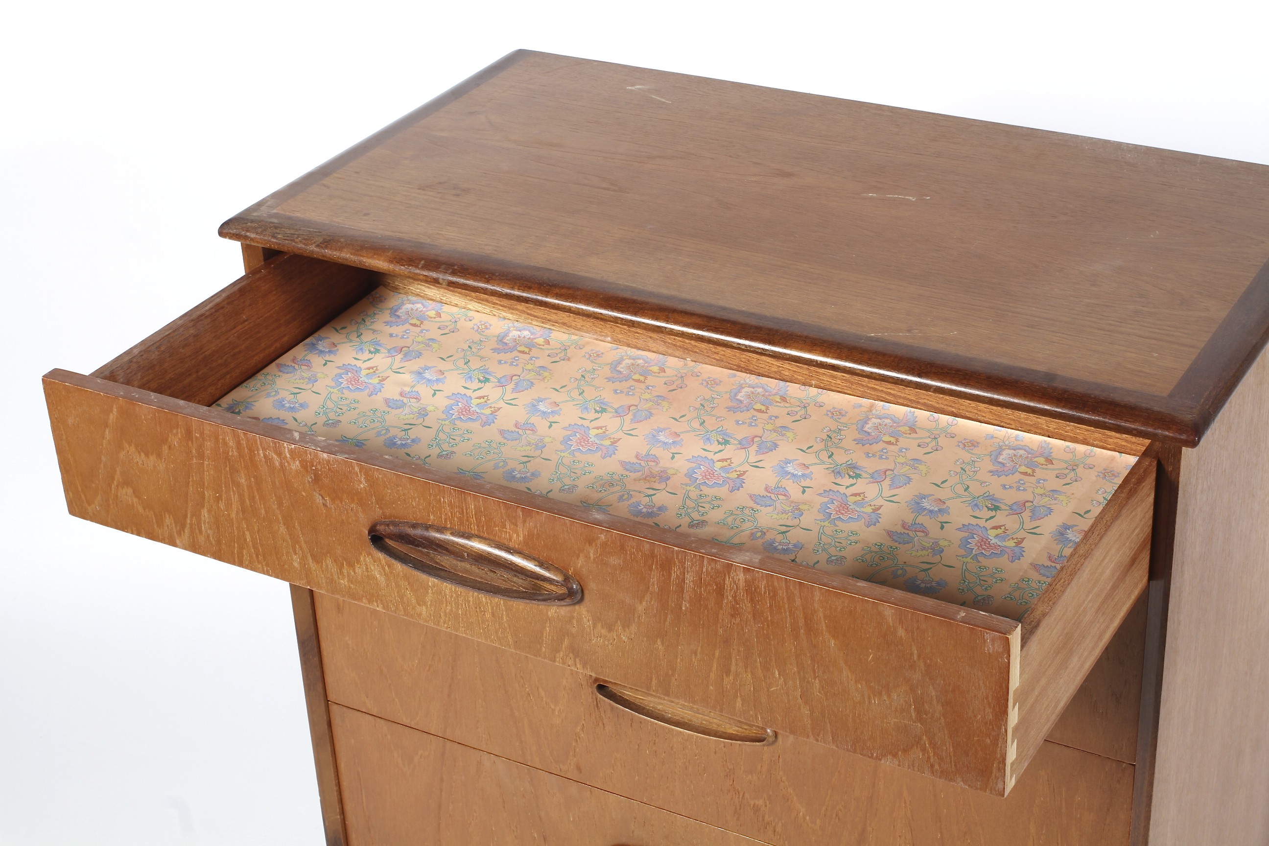 A 1970's teak chest of four drawers, - Image 2 of 2