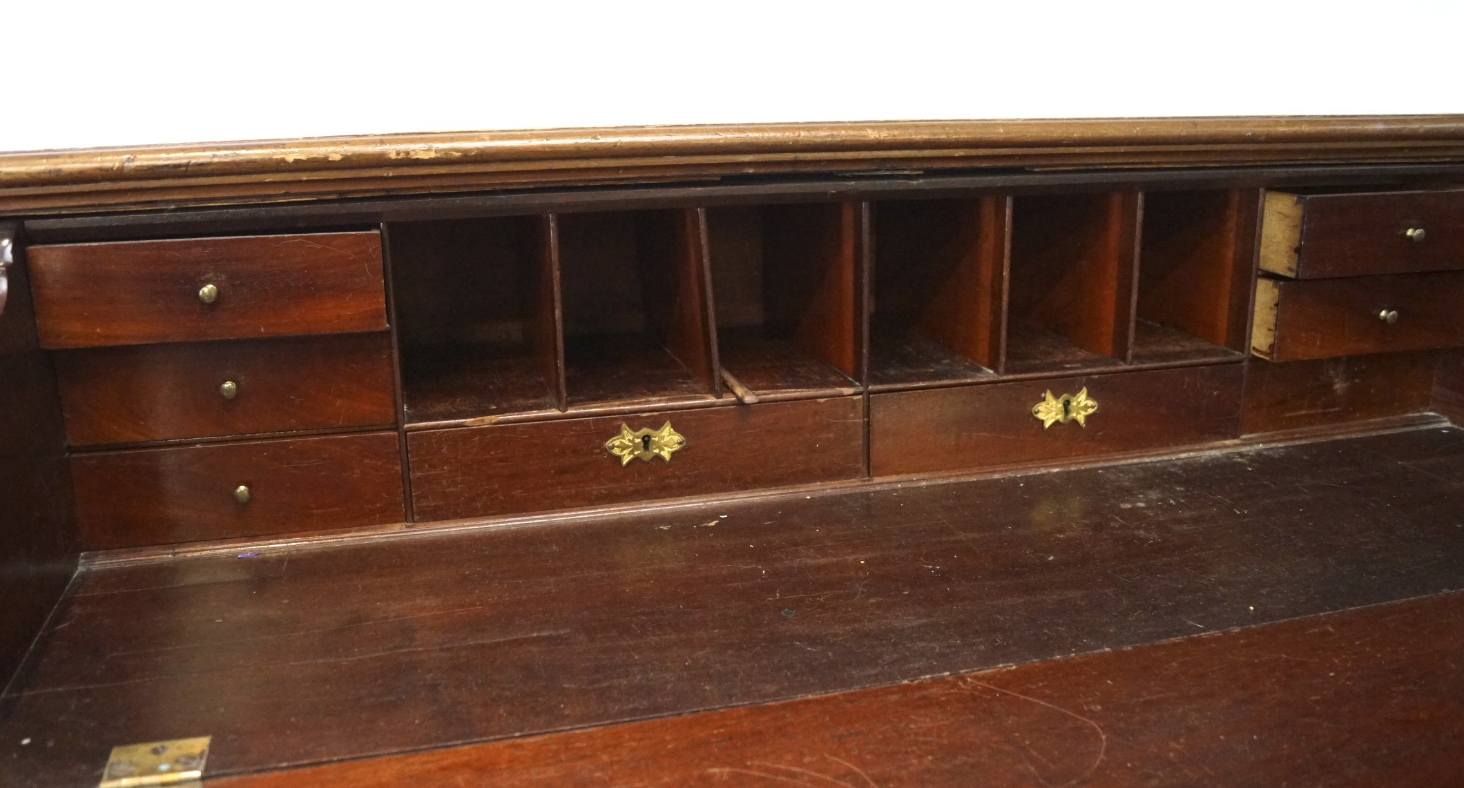 A 19th century mahogany secretaire, the drop front opening to reveal fitted interior, - Image 3 of 3