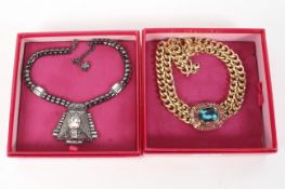 Two Butler and Wilson Art Deco style costume necklaces Condition Report: Both appear