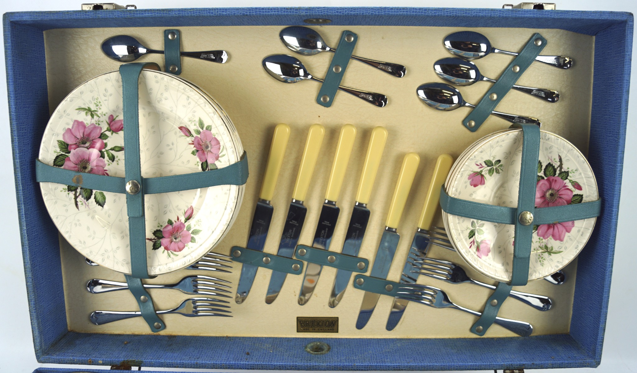 A Brexton cased picnic set, with a plastic handle and fitted interior, - Image 2 of 3