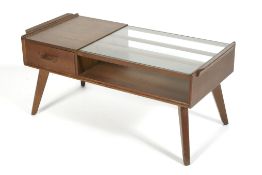 A 1960's G-Plan Gomme Design glass topped coffee table,