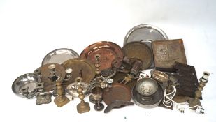 An assortment of metalware and mixed collectables,