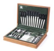 A vintage Viners of Sheffield six setting stainless steel canteen of cutlery,