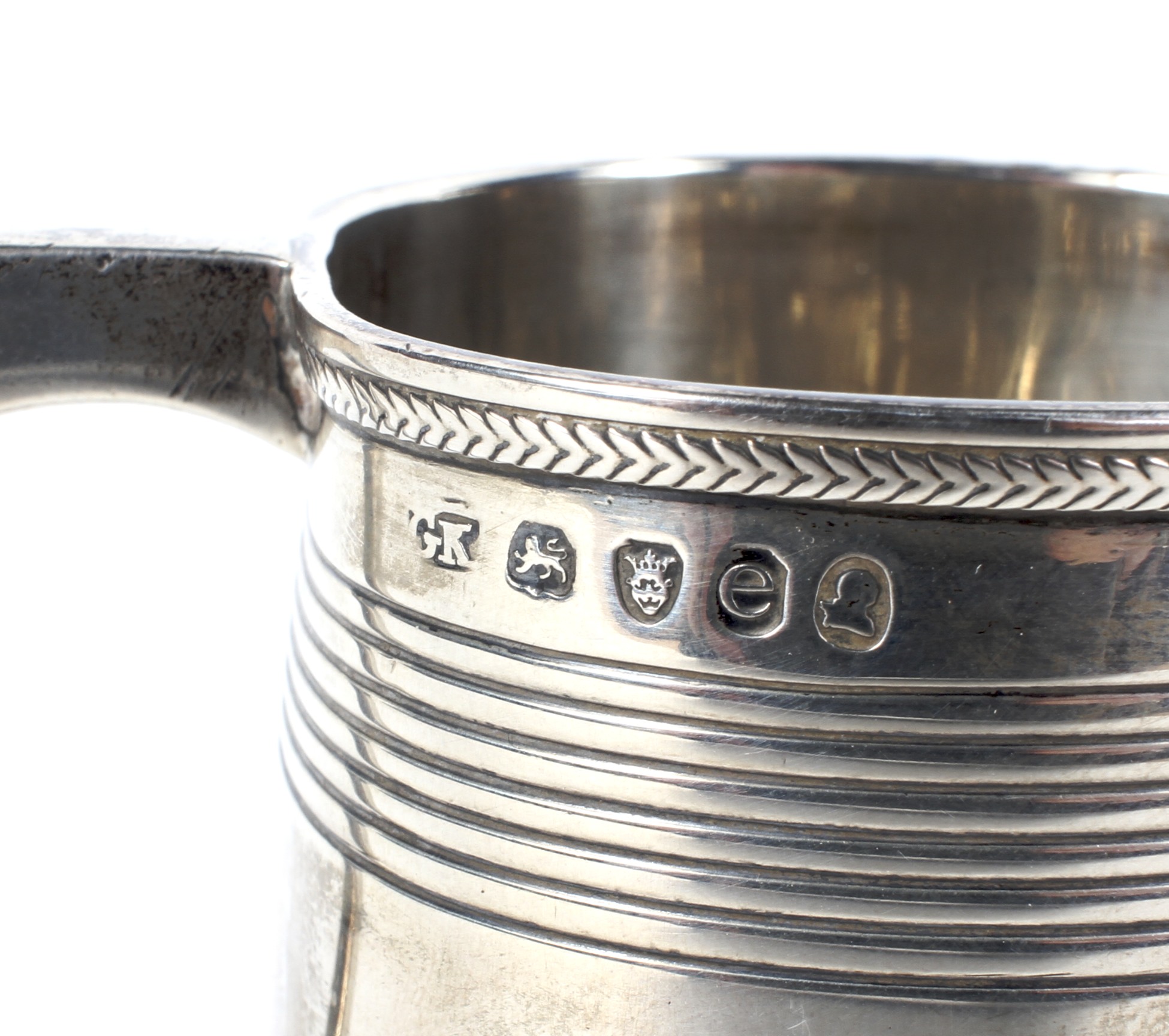 A George IV circa 1820 silver christening mug, maker George Knight, London 1820, - Image 2 of 2