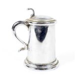 A Dunhill tankard shaped table lighter, engraved with entwined monogram WAB,