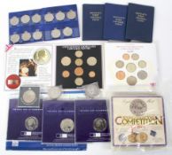 A collection of assorted coinage, most being GB,