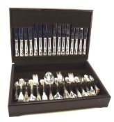 A large H Perovetz silver-plated 8 setting canteen of cutlery,