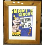 A vintage Billy Smart circus poster advertising High Wycombe Kings Mead, June 5 - June 10, 1965,