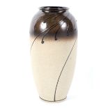 A mid century West German pottery vase, numbered to base 650 40, 39.