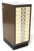 A Bisley ten drawer filing cabinet,