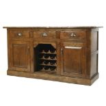 A 20th century oak sideboard,