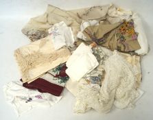 An assortment of linen and lace,