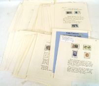 An assortment of stamps and collectables,