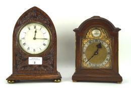 Two 20th century mantel clocks, one being by Thwaites & Reed,