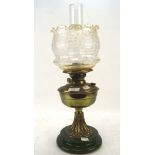 A Victorian oil lamp,