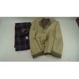 A vintage Aquascutum jacket and Burberry skirt, the latter with original tag '12/long,