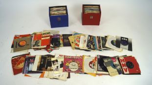 A collection of vintage vinyl 45's singles,