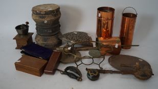 Assorted metalware and collectables,