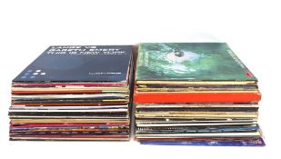 A collection of 1980s vinyl records, including The Panic Brothers, Kingmaker, Glen Miller, etc,