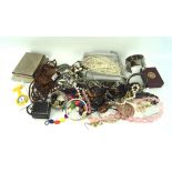 Assorted costume jewellery, to include chains,