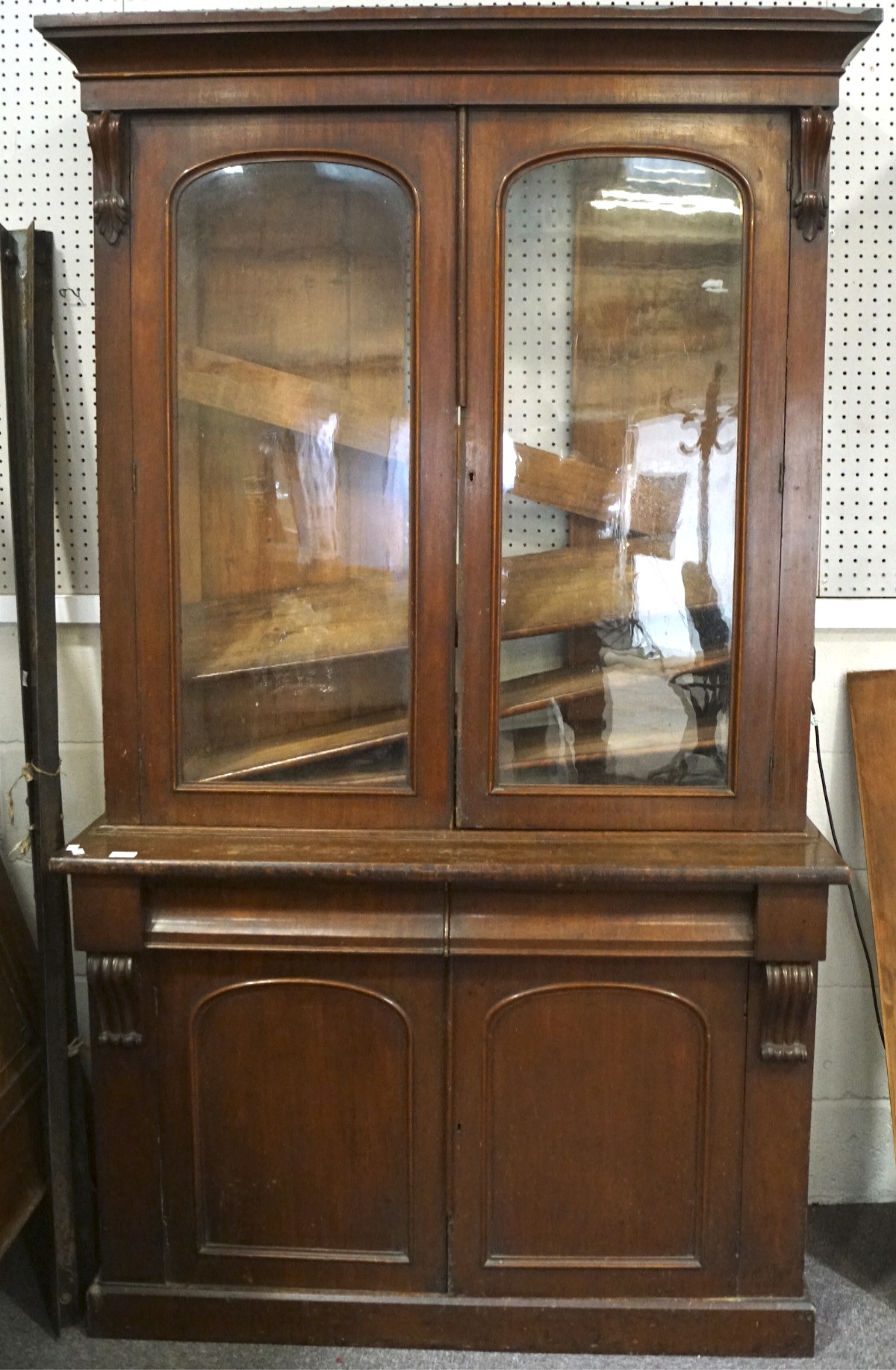 A Victorian mahogany glazed bookcase,