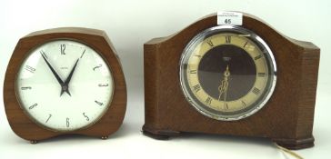 A vintage Smith's Sectric mantel clock and another by Smiths, max.