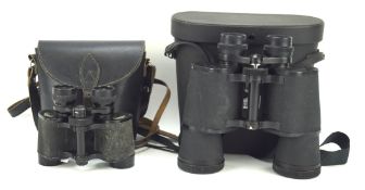 Two pairs of binoculars, comprising Imperator 8x26 and Schulz 10x50,