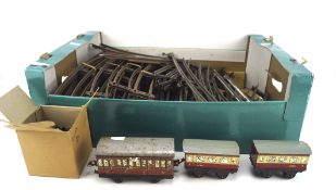 A collection of Hornby (0 gauge) track and accessories for model railways,