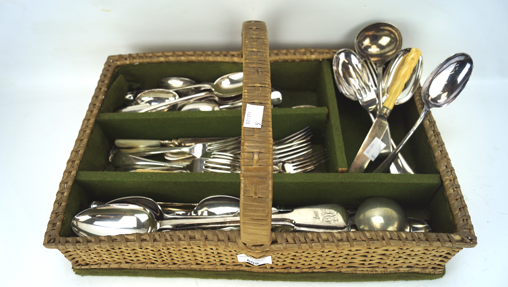 An assortment of 20th century silver plated flatware,