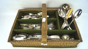 An assortment of 20th century silver plated flatware,